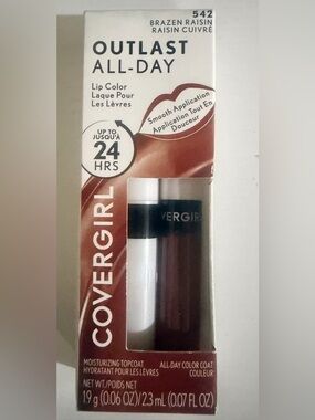 COVERGIRL Outlast All-Day Brazen Raisin Lip Color & Moisturizing Topcoat